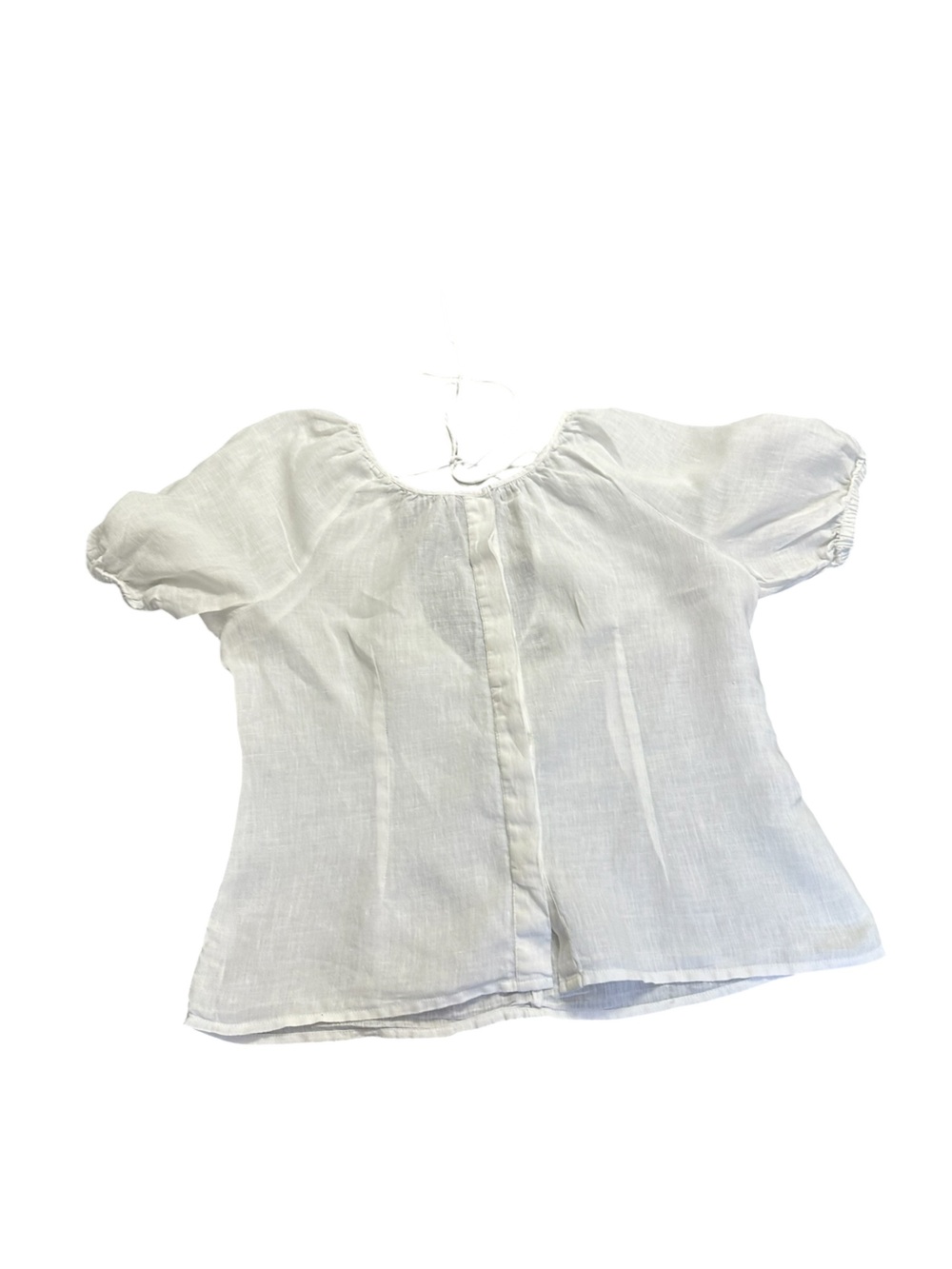 J. Crew White Puff-Sleeve Tie-Neck Blouse - Picture 9 of 13